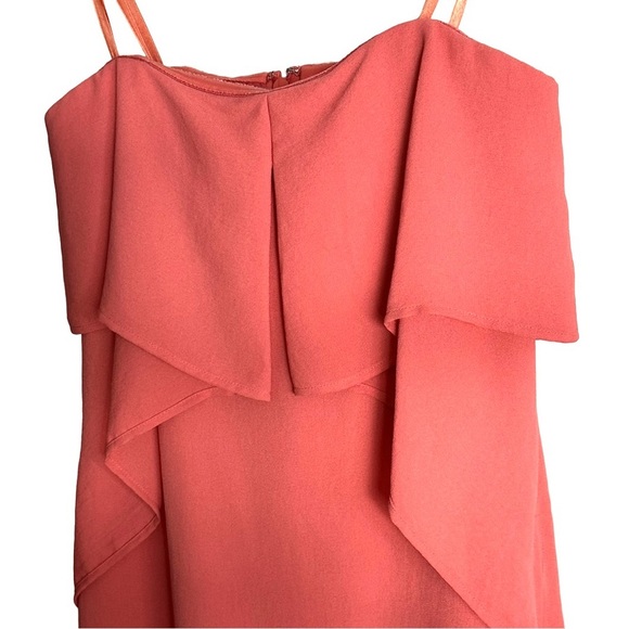 BCBGMaxAzria Runway Cocktail Dress, Sleeveless Mini Coral, Size 2 - Picture 4 of 10